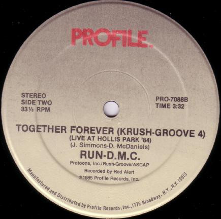 Album cover art for "Together Forever (Krush-Groove 4) [Live at Hollis Park ’84]" by Run–DMC