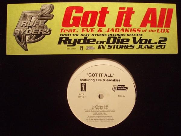 Album cover art for "Got It All" by Ruff Ryders & Jadakiss