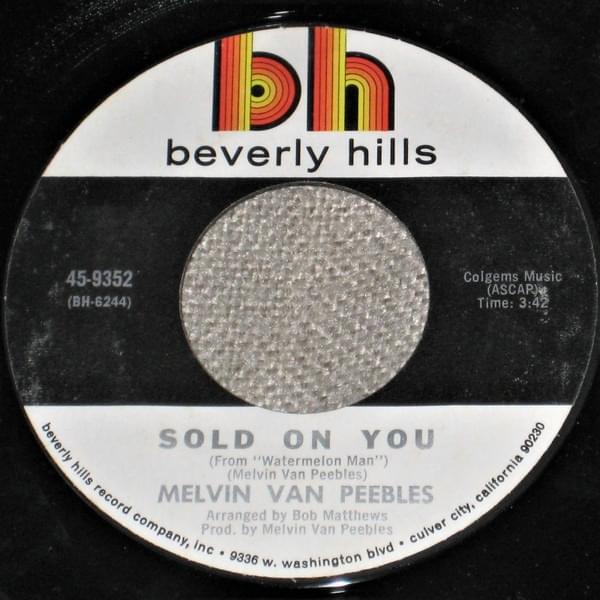 Album cover art for "Soul’d On You" by Melvin Van Peebles