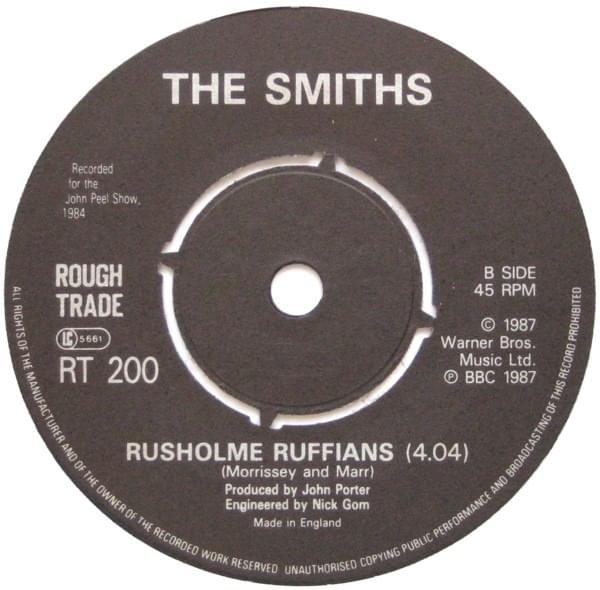 Album cover art for "Rusholme Ruffians" by The Smiths