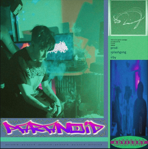 Album cover art for "paranoid" by fats’e