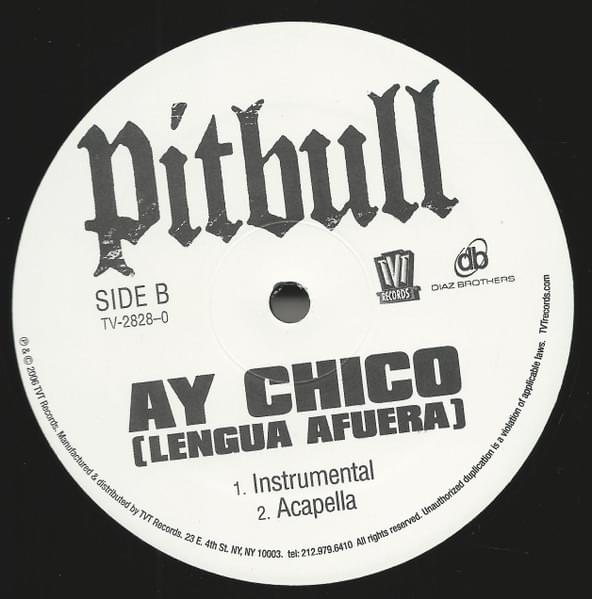 Album cover art for "Ay Chico (Lengua Afuera)" by Pitbull