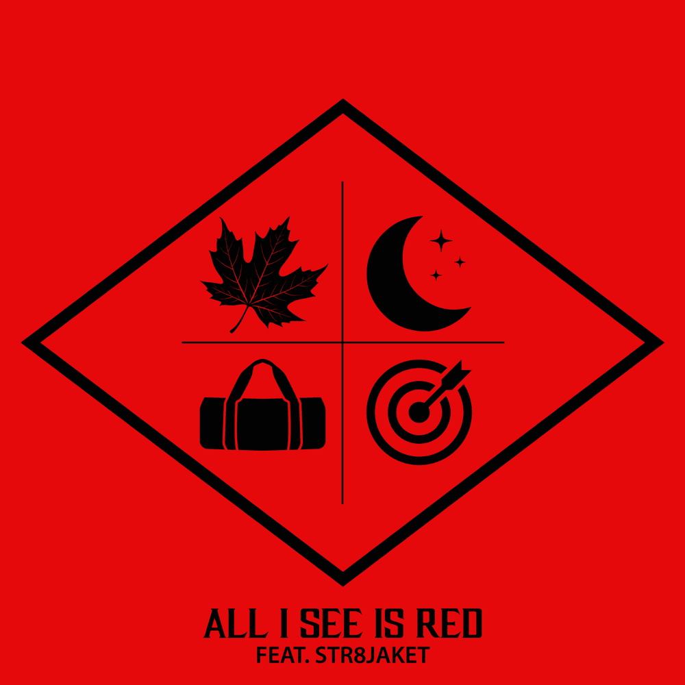 Album cover art for "All I See Is Red" by Bukshot & Str8jaket