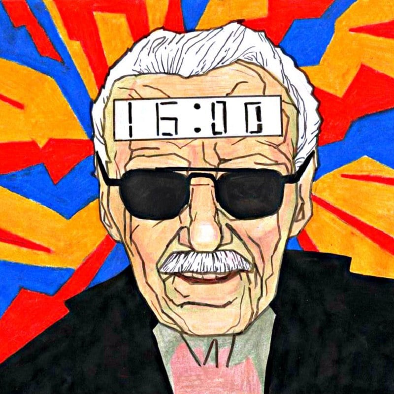 Album cover art for "16:00. Стэн Ли (Stan Lee)" by Walkie & .OTRIX