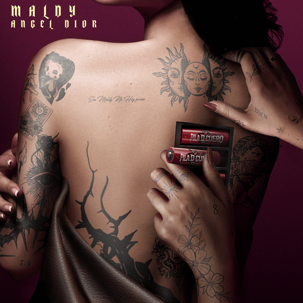Album cover art for "PILA D CUERO" by Maldy