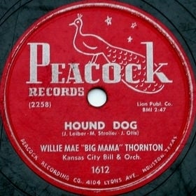 Album cover art for "Hound Dog" by Big Mama Thornton