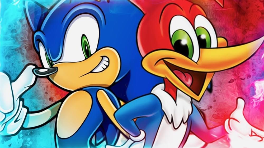 Album cover art for "Torneio de Titãs: Sonic VS Pica-Pau" by 7 Minutoz