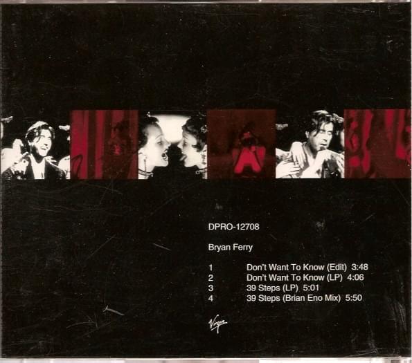 Album cover art for "Don’t Want to Know" by Bryan Ferry