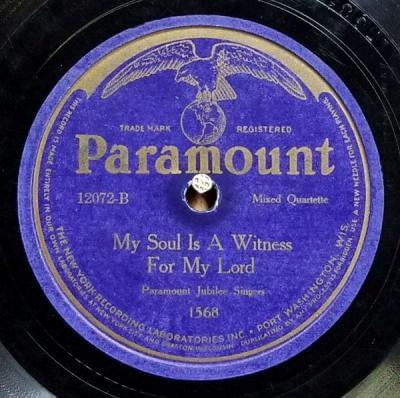 My Soul Is A Witness For My Lord by Paramount Jubilee Singers