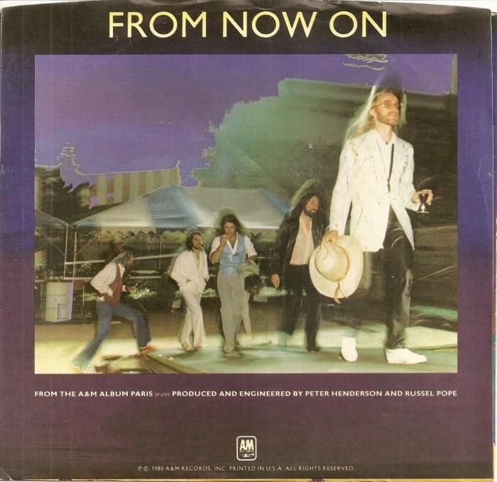Album cover art for "From Now On - Live at Pavillon de Paris/1979" by Supertramp