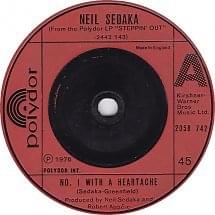 Album cover art for "#1 With A Heartache" by Neil Sedaka