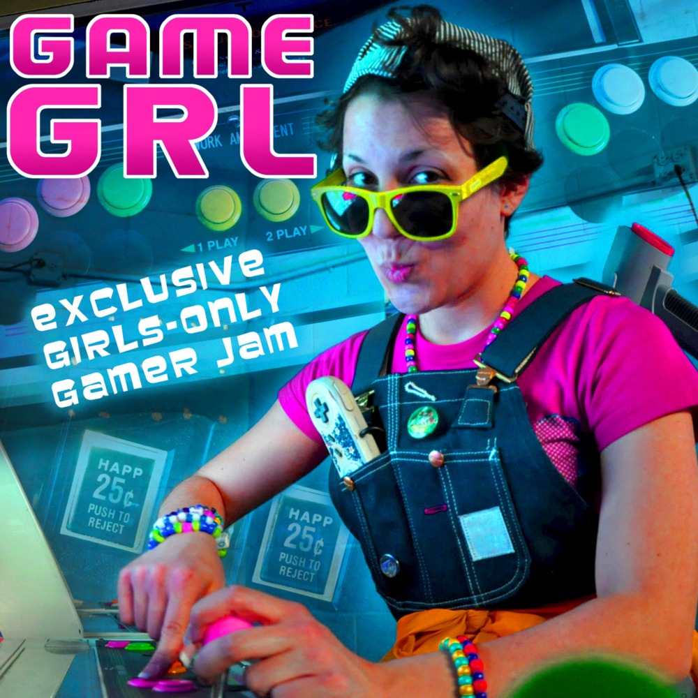 Album cover art for "GameGrl (Original 1993 Mix)" by Michael Guy Bowman & Tavia Morra & Erik Scheele