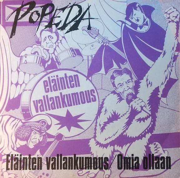 Album cover art for "Eläinten vallankumous" by Popeda