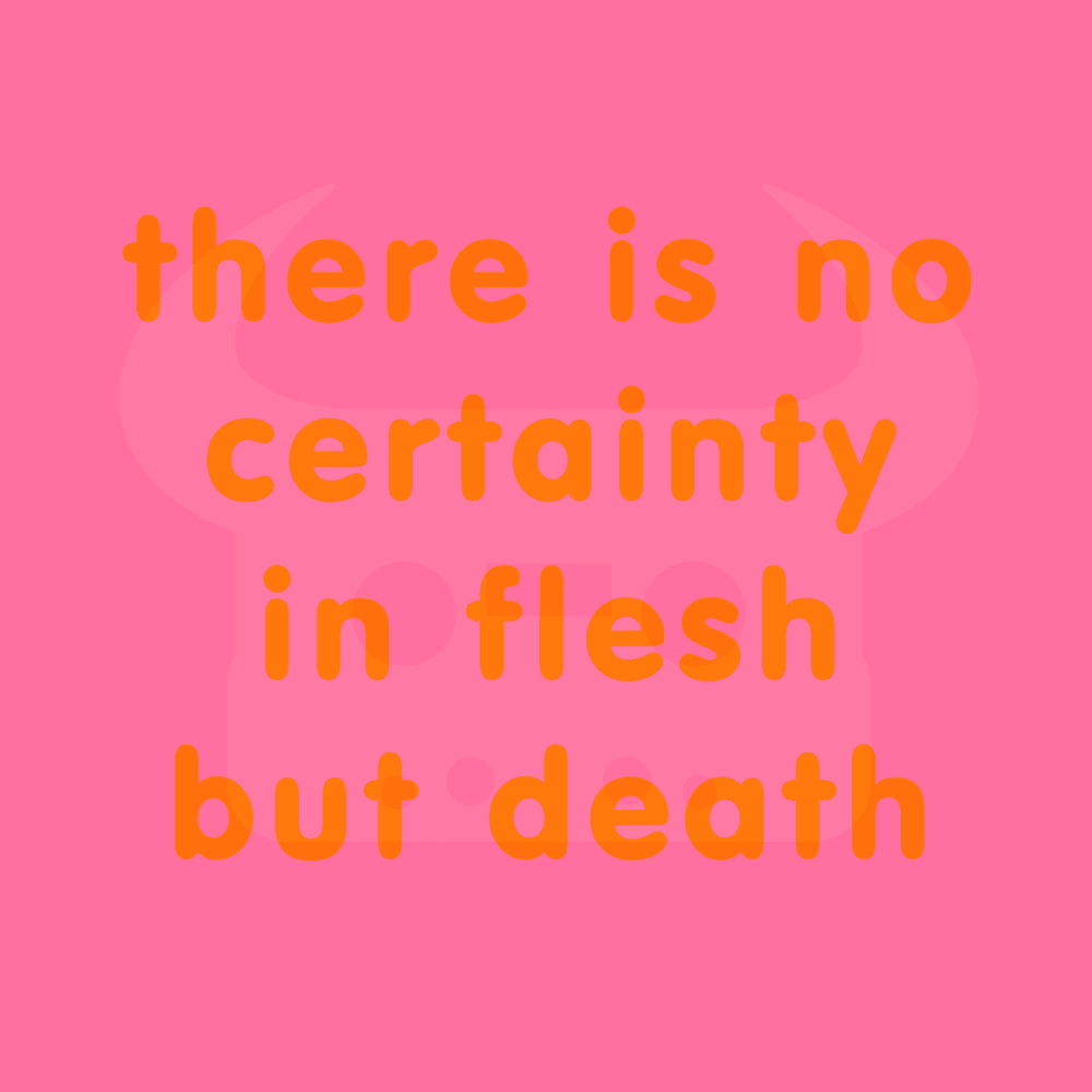 Album cover art for "There Is No Certainty In Flesh But Death" by Dan Bull