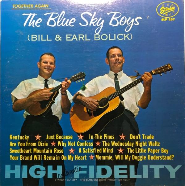 Album cover art for "Little Paper Boy" by The Blue Sky Boys