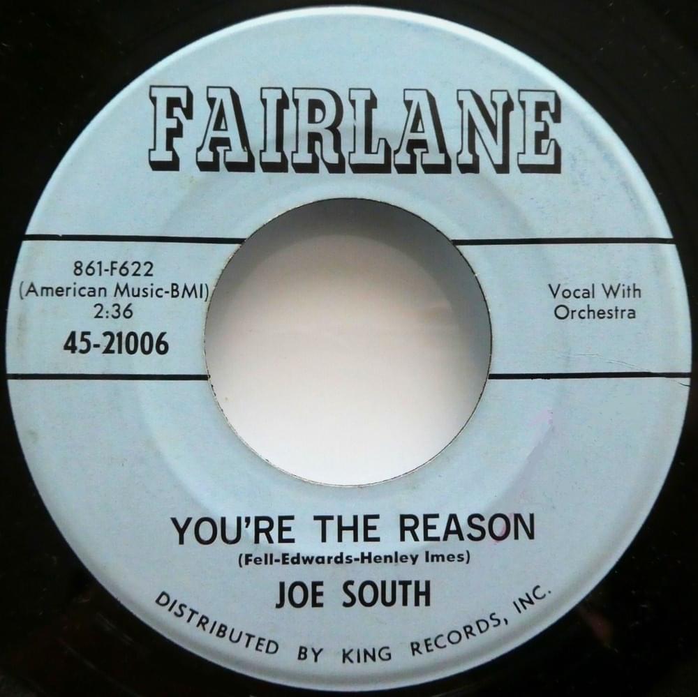 Album cover art for "You’re the Reason" by Joe South