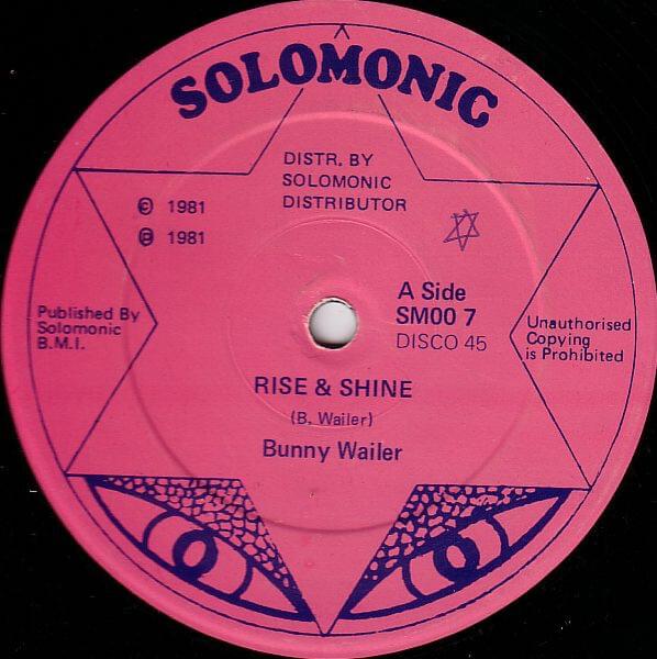 Album cover art for "Rise and Shine" by Bunny Wailer