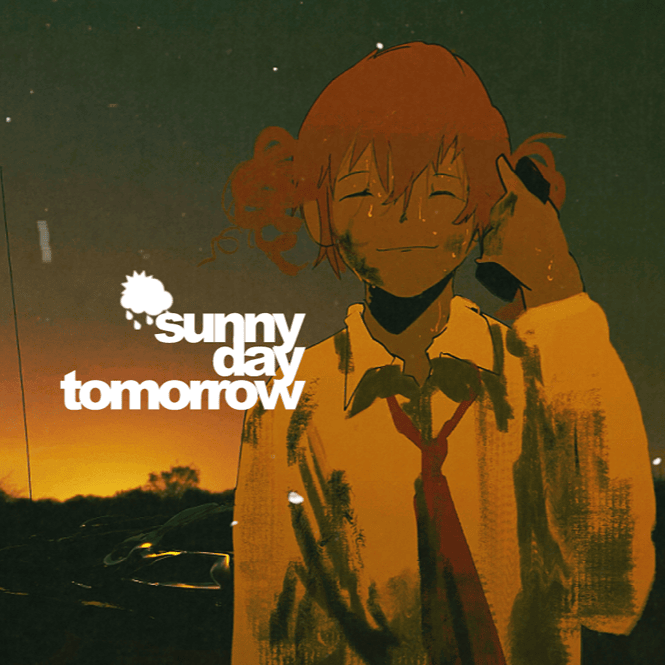 Album cover art for "Sunny Day Tomorrow" by Ippo.tsk & 重音テト (Kasane Teto)