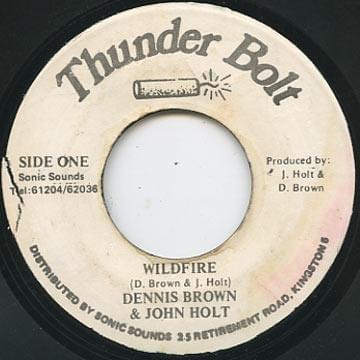 Album cover art for "Wildfire (7" mix)" by Dennis Brown