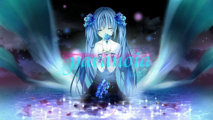 Album cover art for "paranoia" by つなまる (tuna maru) & 初音ミク (Hatsune Miku)