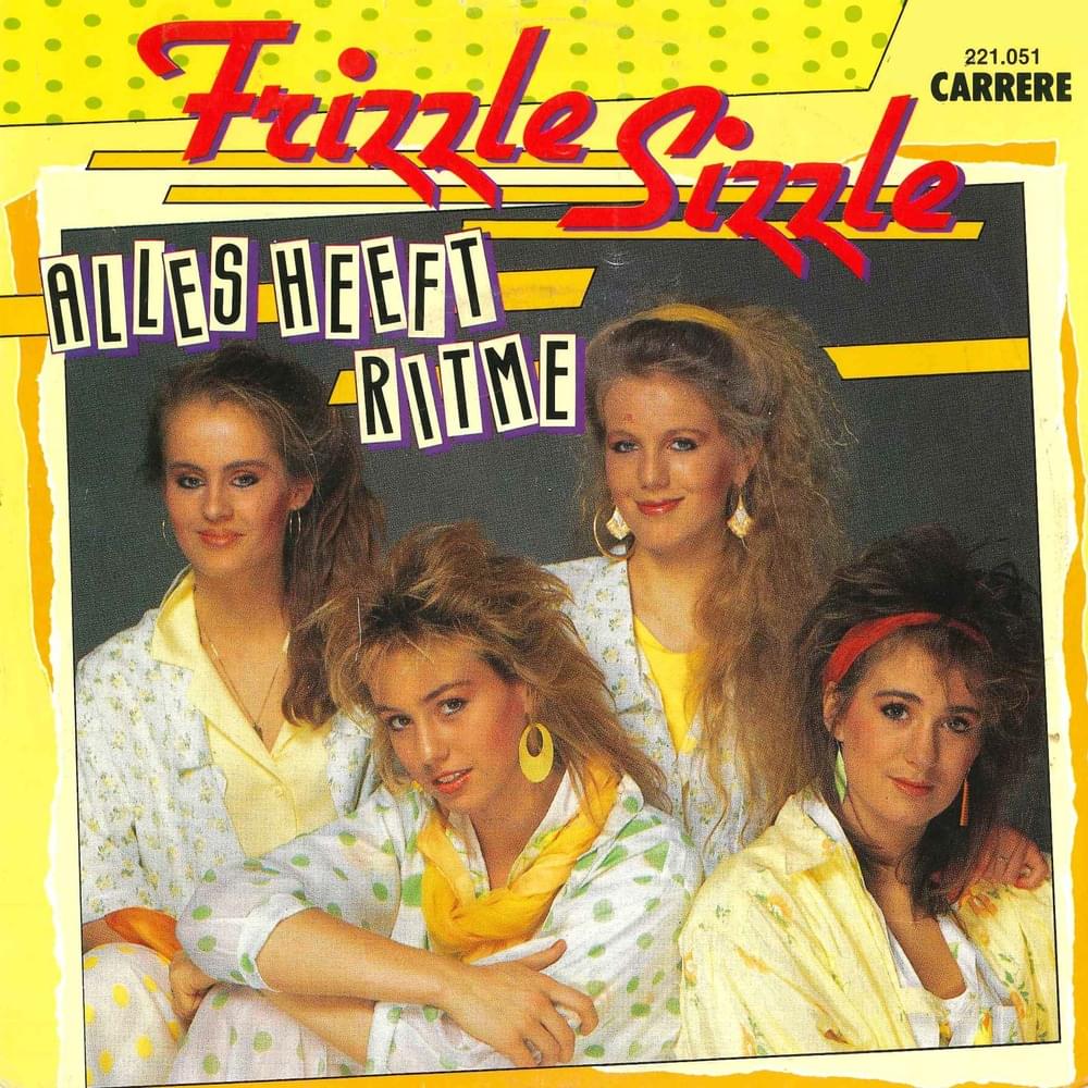 Album cover art for "Alles heeft ritme" by Frizzle Sizzle