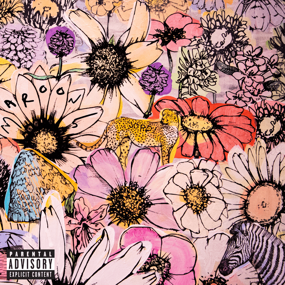Album cover art for "Button" by Maroon 5 & Anuel AA & Tainy