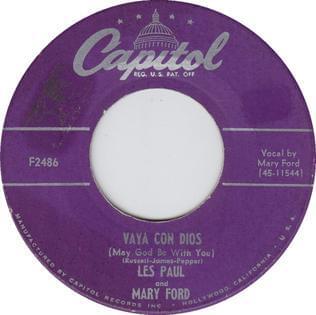 Album cover art for "Vaya con Dios" by Les Paul & Mary Ford