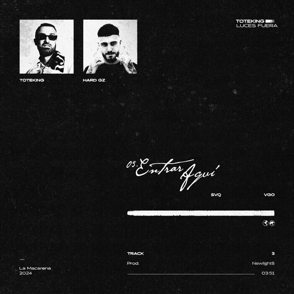 Album cover art for "Entrar Aquí" by Toteking