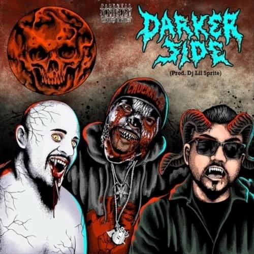 Album cover art for "Darker Side" by Chuckklez & Kung Fu Vampire & Steven Angel