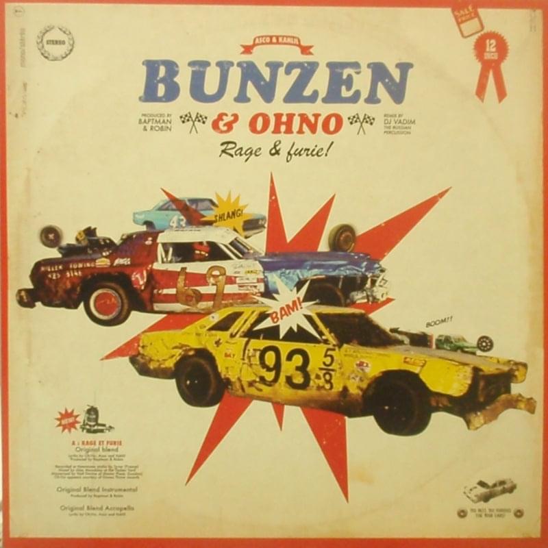 Album cover art for "Rage et furie" by Bunzen