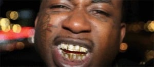 Album cover art for "Gold Mouth" by Peewee Longway & Gucci Mane