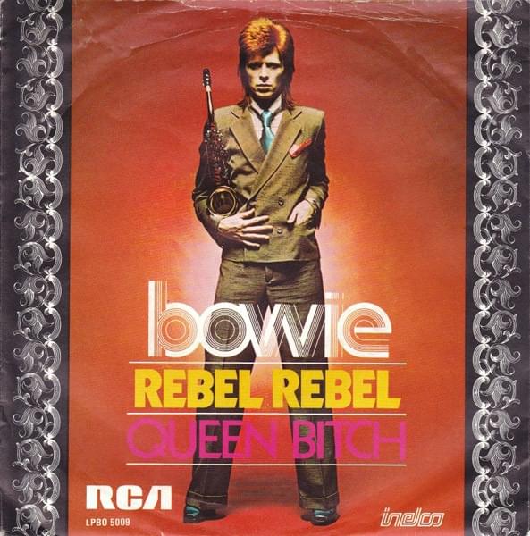Album cover art for "Rebel Rebel" by David Bowie