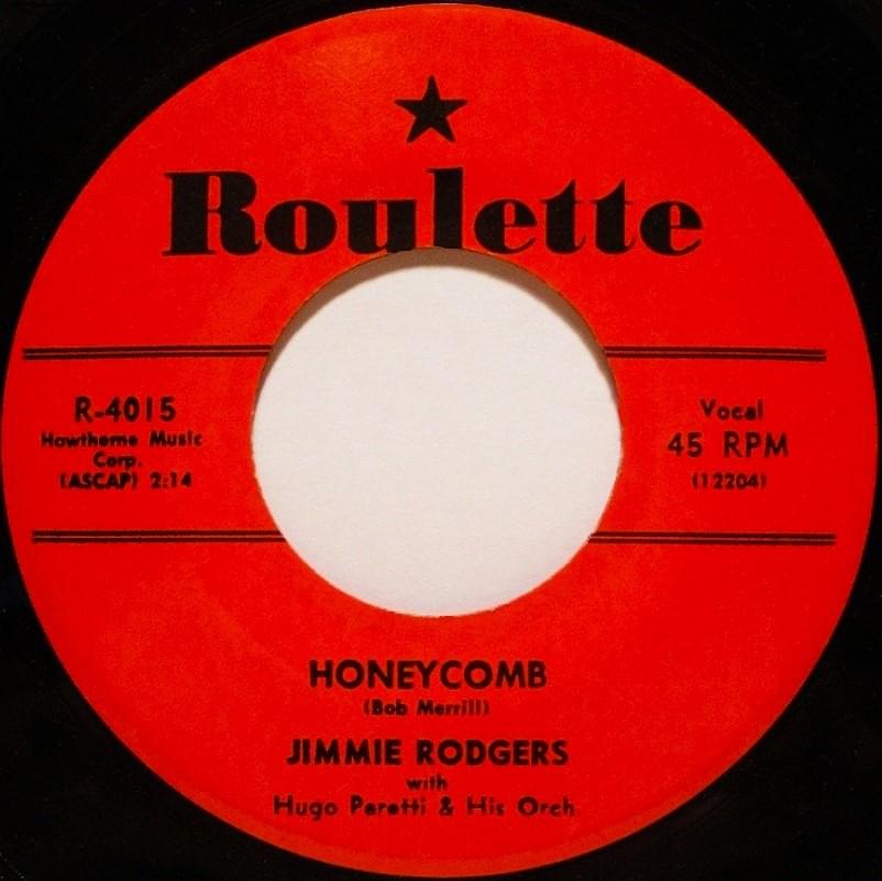 Album cover art for "Honeycomb" by Jimmie F. Rodgers