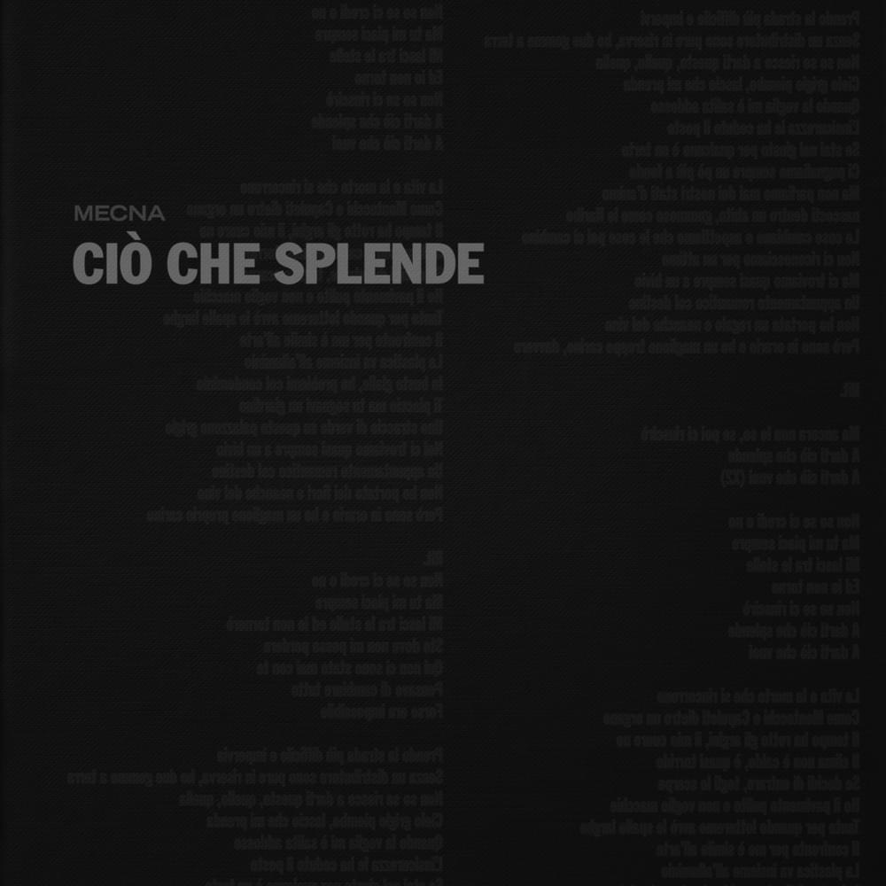 Album cover art for "Ciò Che Splende" by Mecna