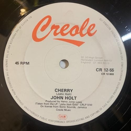 Album cover art for "Cherry" by John Holt