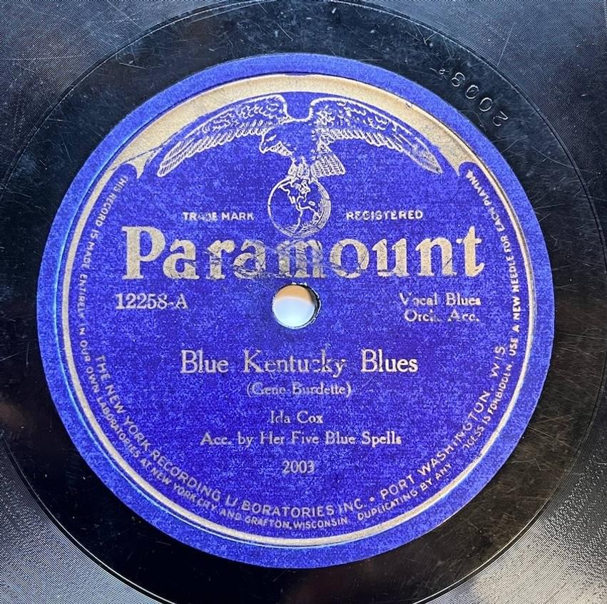 Album cover art for "Blue Kentucky Blues" by Ida Cox