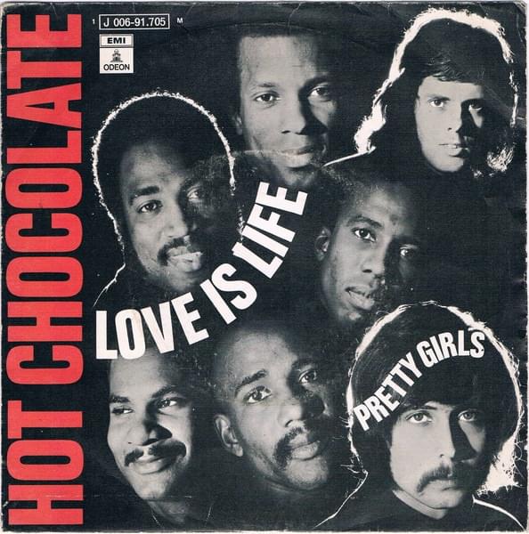 Album cover art for "Love is Life" by Hot Chocolate