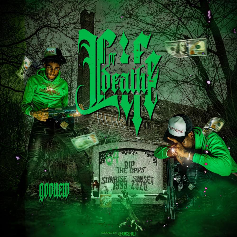 Album cover art for "Life or Death" by Goonew
