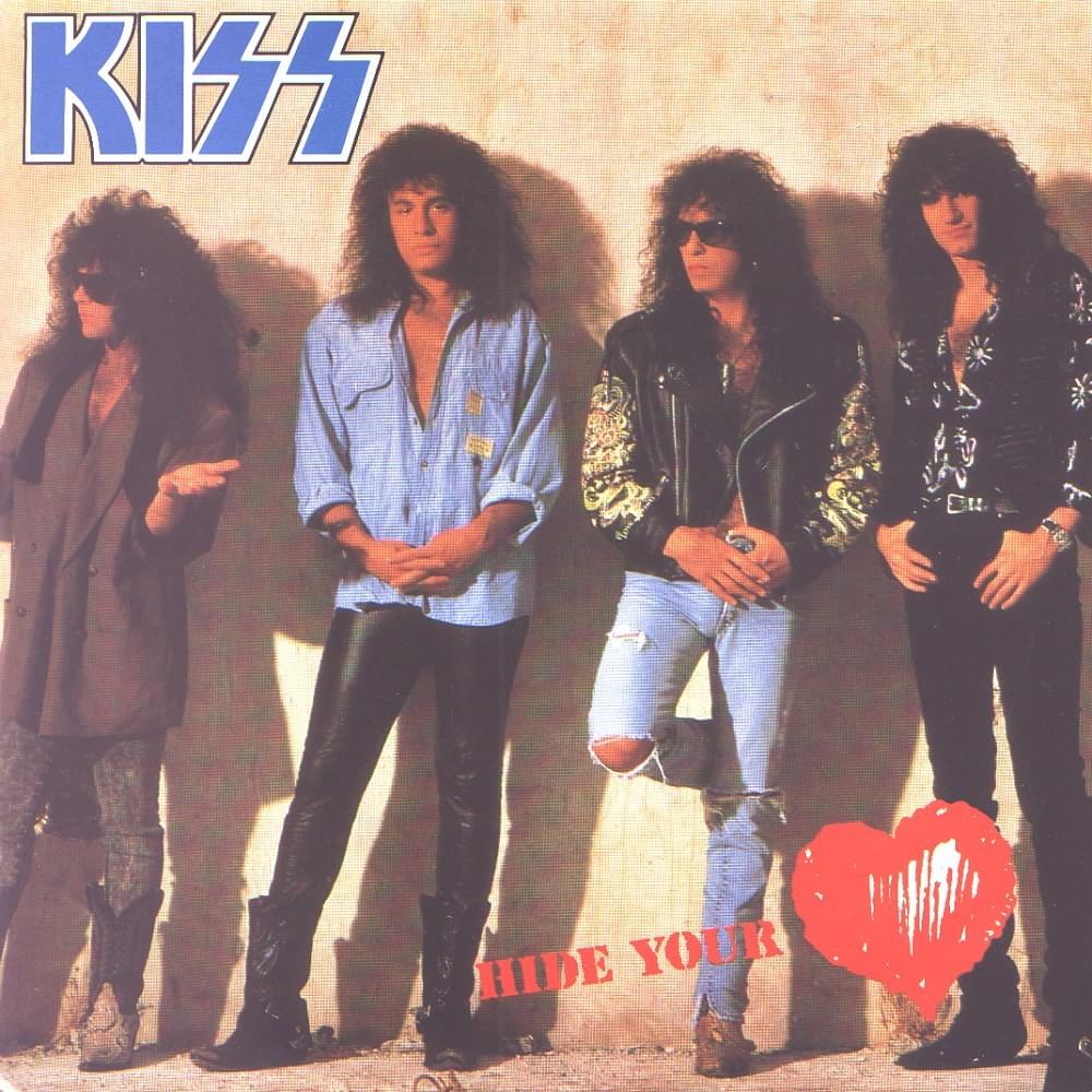 Album cover art for "Hide Your Heart" by KISS
