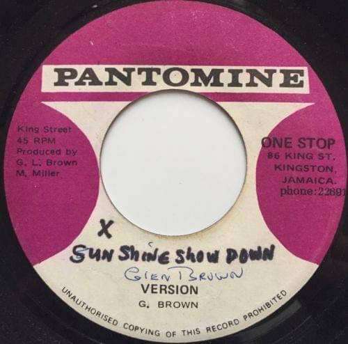 Album cover art for "Sunshine Showdown" by Glen Brown