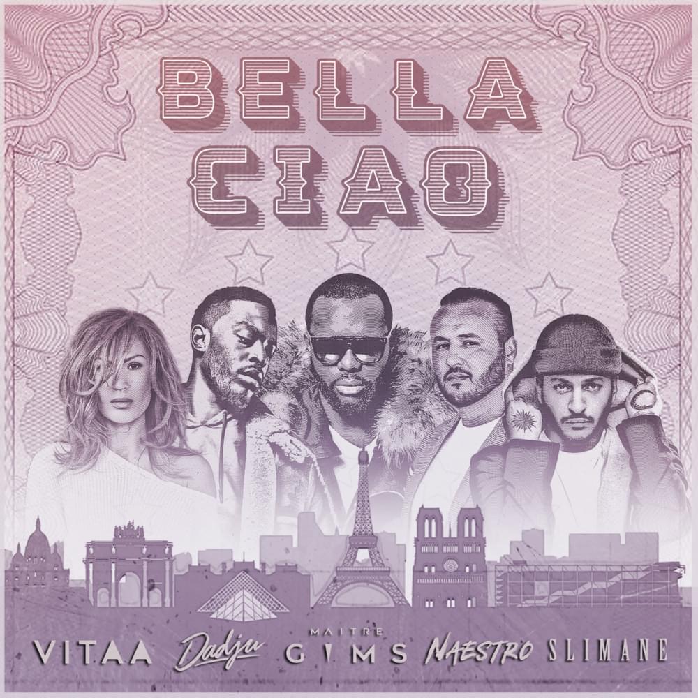 Album cover art for "Bella ciao" by Naestro & GIMS & Slimane & Vitaa & Dadju