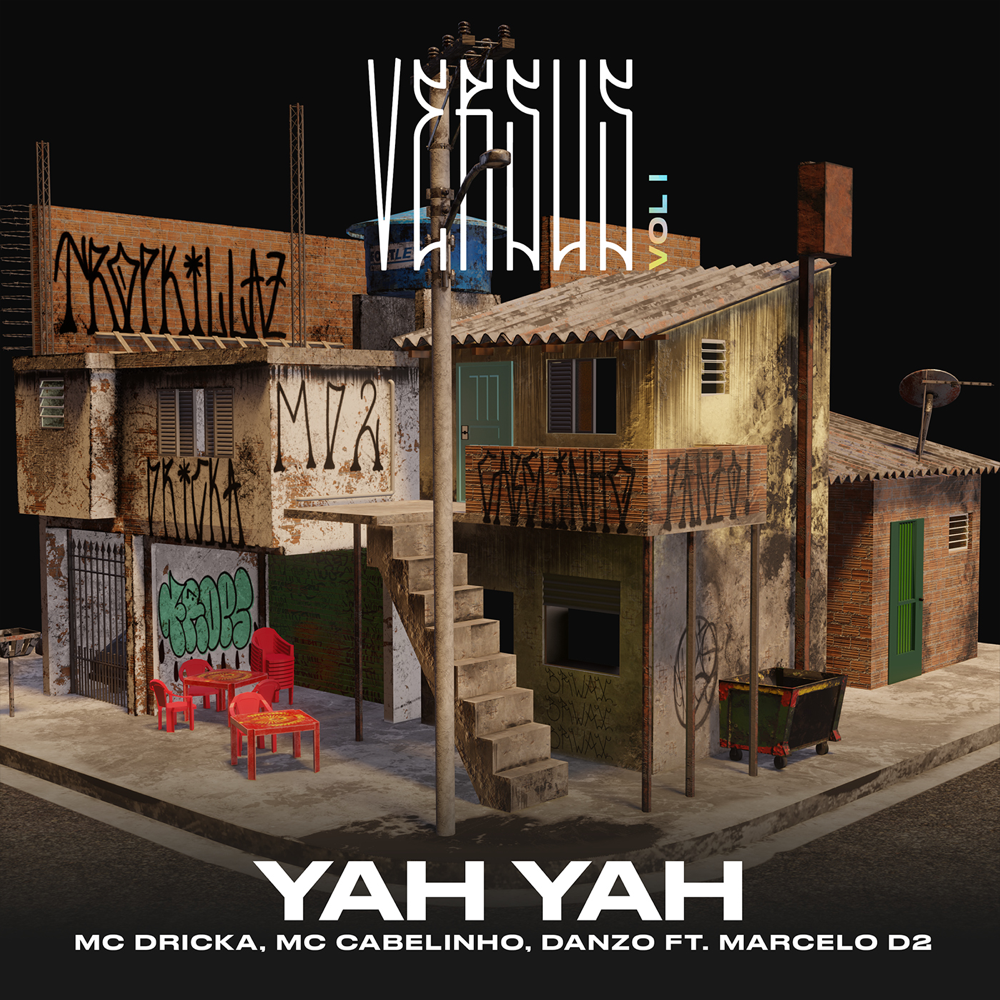 Album cover art for "Yah Yah" by Danzo & Marcelo D2 & Tropkillaz