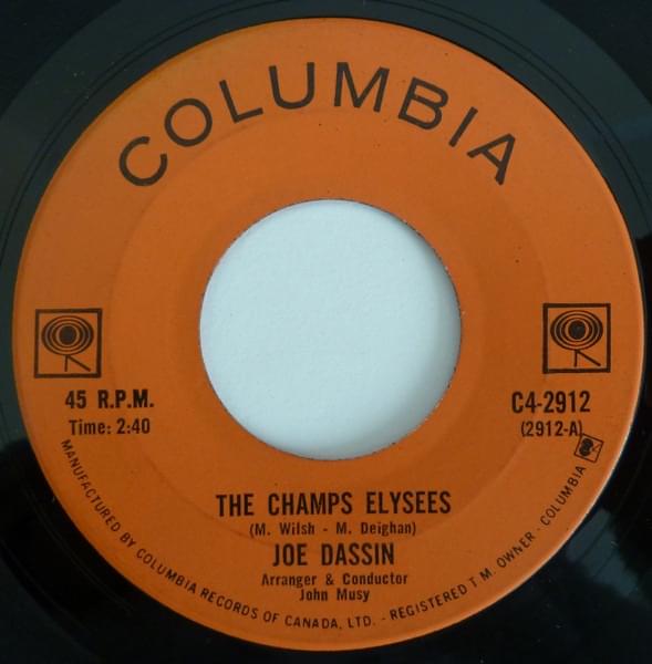 Album cover art for "The Champs Elysees (Les Champs Elysées) (English Version)" by Joe Dassin