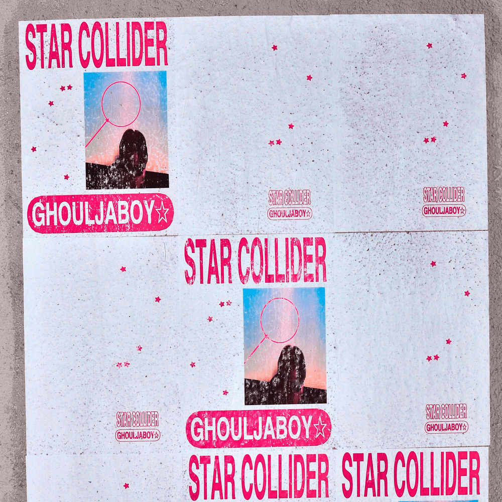 Album cover art for "STAR COLLIDER" by Ghouljaboy