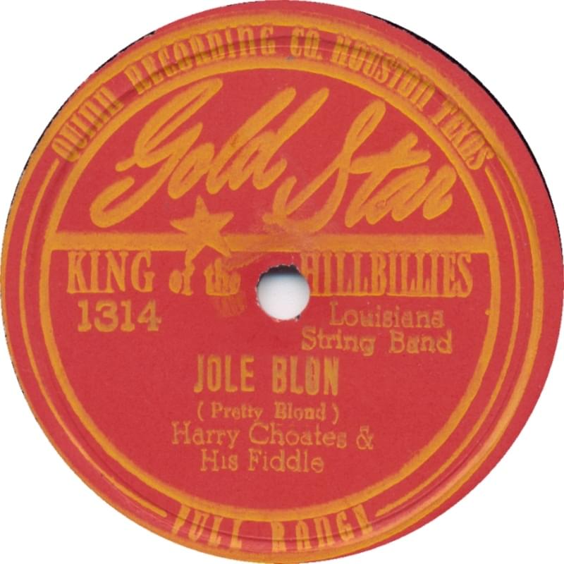 Album cover art for "Jole Blon" by Harry Choates