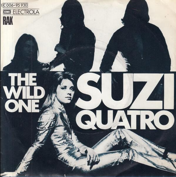 Album cover art for "The Wild One (7'’ single version)" by Suzi Quatro