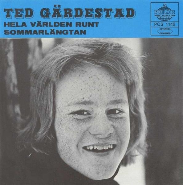 Album cover art for "Hela världen runt" by Ted Gärdestad
