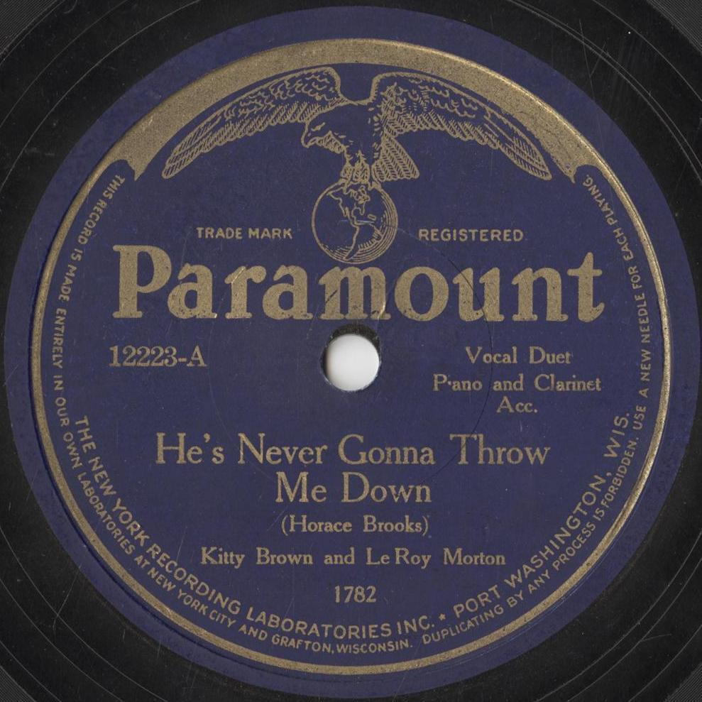 He’s Never Gonna Throw Me Down by Kitty Brown & Leroy Morton
