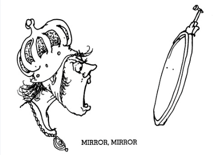 Album cover art for "Mirror, Mirror" by Shel Silverstein