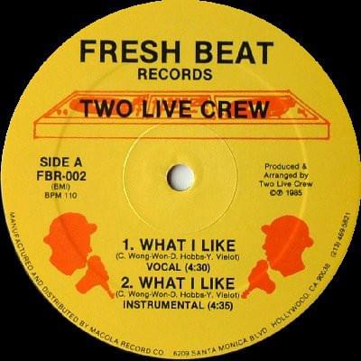 Album cover art for "What I Like (Instrumental)" by 2 Live Crew